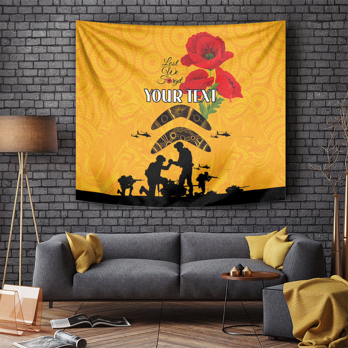 Australia Matildas Soccer ANZAC Custom Tapestry Gallipoli Soldier With Aboriginal Dots Art