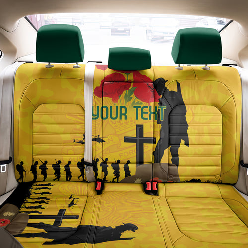 Australia Socceroos Soccer ANZAC Custom Back Car Seat Cover Gallipoli Soldier With Camouflage Art