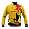 Australia Socceroos Soccer ANZAC Custom Baseball Jacket Gallipoli Soldier With Camouflage Art