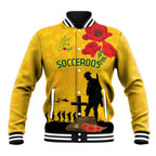 Australia Socceroos Soccer ANZAC Custom Baseball Jacket Gallipoli Soldier With Camouflage Art