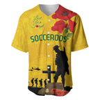 Australia Socceroos Soccer ANZAC Custom Baseball Jersey Gallipoli Soldier With Camouflage Art