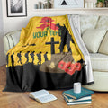 Australia Socceroos Soccer ANZAC Custom Blanket Gallipoli Soldier With Camouflage Art