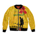 Australia Socceroos Soccer ANZAC Custom Bomber Jacket Gallipoli Soldier With Camouflage Art