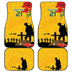 Australia Socceroos Soccer ANZAC Custom Car Mats Gallipoli Soldier With Camouflage Art