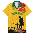 Australia Socceroos Soccer ANZAC Custom Hawaiian Shirt Gallipoli Soldier With Camouflage Art