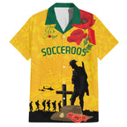 Australia Socceroos Soccer ANZAC Custom Hawaiian Shirt Gallipoli Soldier With Camouflage Art