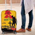 Australia Socceroos Soccer ANZAC Custom Luggage Cover Gallipoli Soldier With Camouflage Art