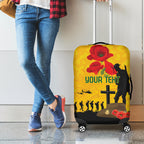 Australia Socceroos Soccer ANZAC Custom Luggage Cover Gallipoli Soldier With Camouflage Art