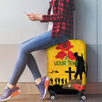 Australia Socceroos Soccer ANZAC Custom Luggage Cover Gallipoli Soldier With Camouflage Art