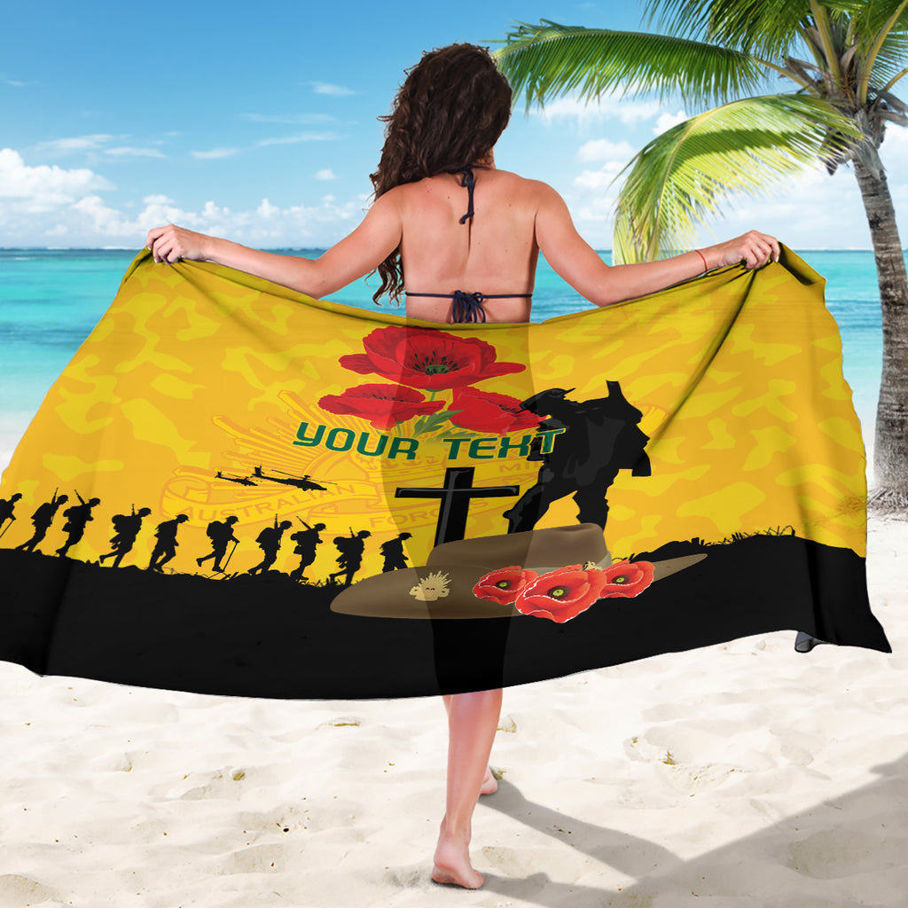 Australia Socceroos Soccer ANZAC Custom Sarong Gallipoli Soldier With Camouflage Art