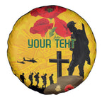 Australia Socceroos Soccer ANZAC Custom Spare Tire Cover Gallipoli Soldier With Camouflage Art