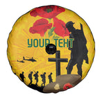 Australia Socceroos Soccer ANZAC Custom Spare Tire Cover Gallipoli Soldier With Camouflage Art