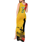 Australia Socceroos Soccer ANZAC Custom Tank Maxi Dress Gallipoli Soldier With Camouflage Art