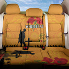 Australia Wallabies Rugby ANZAC Custom Back Car Seat Cover Gallipoli Soldier With Aboriginal Dots Art