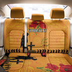 Australia Wallabies Rugby ANZAC Custom Back Car Seat Cover Gallipoli Soldier With Aboriginal Dots Art