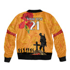 Australia Wallabies Rugby ANZAC Custom Bomber Jacket Gallipoli Soldier With Aboriginal Dots Art