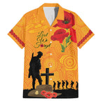 Australia Wallabies Rugby ANZAC Custom Family Matching Mermaid Dress and Hawaiian Shirt Gallipoli Soldier With Aboriginal Dots Art