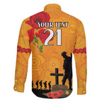 Australia Wallabies Rugby ANZAC Custom Family Matching Off Shoulder Maxi Dress and Hawaiian Shirt Gallipoli Soldier With Aboriginal Dots Art
