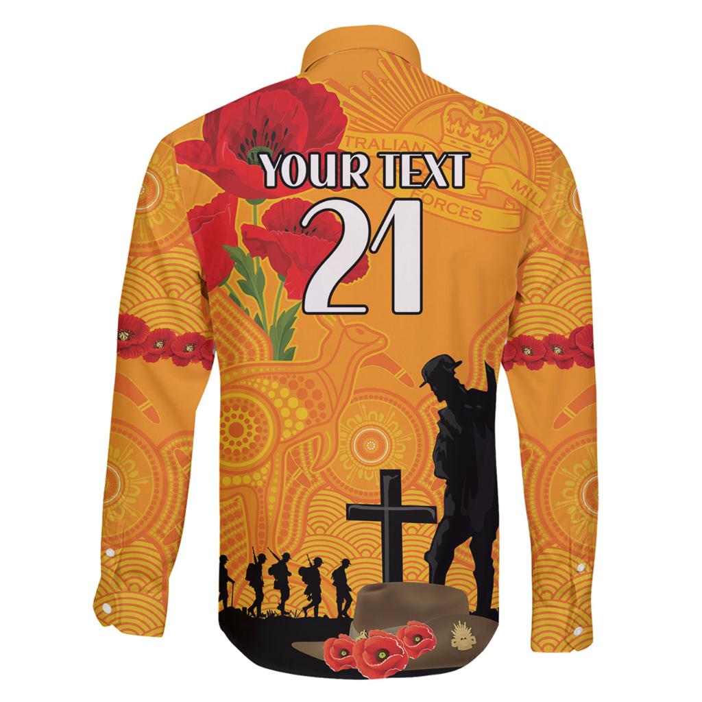 Australia Wallabies Rugby ANZAC Custom Family Matching Off Shoulder Maxi Dress and Hawaiian Shirt Gallipoli Soldier With Aboriginal Dots Art