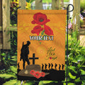 Australia Wallabies Rugby ANZAC Custom Garden Flag Gallipoli Soldier With Aboriginal Dots Art