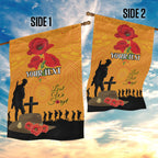 Australia Wallabies Rugby ANZAC Custom Garden Flag Gallipoli Soldier With Aboriginal Dots Art