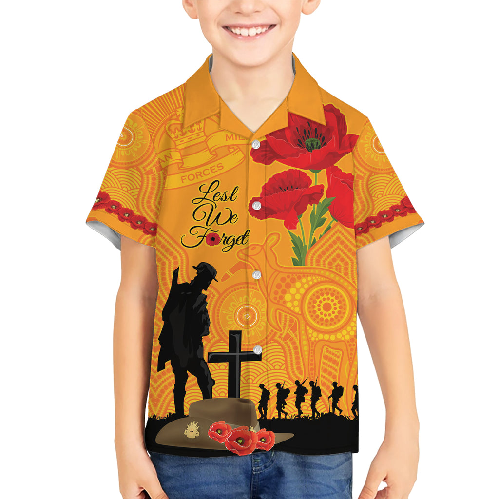 Australia Wallabies Rugby ANZAC Custom Hawaiian Shirt Gallipoli Soldier With Aboriginal Dots Art