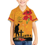 Australia Wallabies Rugby ANZAC Custom Hawaiian Shirt Gallipoli Soldier With Aboriginal Dots Art