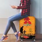 Australia Wallabies Rugby ANZAC Custom Luggage Cover Gallipoli Soldier With Aboriginal Dots Art