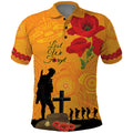 Australia Wallabies Rugby ANZAC Custom Polo Shirt Gallipoli Soldier With Aboriginal Dots Art