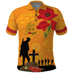 Australia Wallabies Rugby ANZAC Custom Polo Shirt Gallipoli Soldier With Aboriginal Dots Art