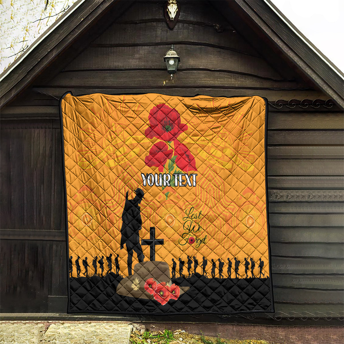Australia Wallabies Rugby ANZAC Custom Quilt Gallipoli Soldier With Aboriginal Dots Art
