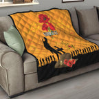 Australia Wallabies Rugby ANZAC Custom Quilt Gallipoli Soldier With Aboriginal Dots Art
