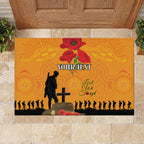Australia Wallabies Rugby ANZAC Custom Rubber Doormat Gallipoli Soldier With Aboriginal Dots Art