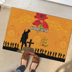 Australia Wallabies Rugby ANZAC Custom Rubber Doormat Gallipoli Soldier With Aboriginal Dots Art