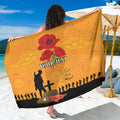Australia Wallabies Rugby ANZAC Custom Sarong Gallipoli Soldier With Aboriginal Dots Art