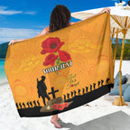 Australia Wallabies Rugby ANZAC Custom Sarong Gallipoli Soldier With Aboriginal Dots Art