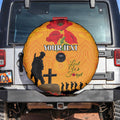 Australia Wallabies Rugby ANZAC Custom Spare Tire Cover Gallipoli Soldier With Aboriginal Dots Art