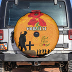 Australia Wallabies Rugby ANZAC Custom Spare Tire Cover Gallipoli Soldier With Aboriginal Dots Art