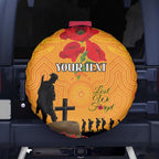 Australia Wallabies Rugby ANZAC Custom Spare Tire Cover Gallipoli Soldier With Aboriginal Dots Art