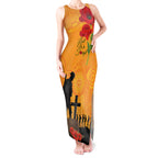 Australia Wallabies Rugby ANZAC Custom Tank Maxi Dress Gallipoli Soldier With Aboriginal Dots Art