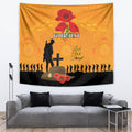 Australia Wallabies Rugby ANZAC Custom Tapestry Gallipoli Soldier With Aboriginal Dots Art