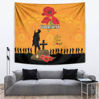 Australia Wallabies Rugby ANZAC Custom Tapestry Gallipoli Soldier With Aboriginal Dots Art