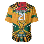 Australia Wallabies Rugby ANZAC Custom Baseball Jersey Poppy Soldier With Aboriginal Dots Art