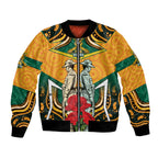 Australia Wallabies Rugby ANZAC Custom Bomber Jacket Poppy Soldier With Aboriginal Dots Art
