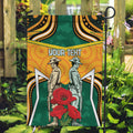 Australia Wallabies Rugby ANZAC Custom Garden Flag Poppy Soldier With Aboriginal Dots Art