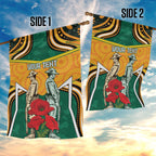 Australia Wallabies Rugby ANZAC Custom Garden Flag Poppy Soldier With Aboriginal Dots Art