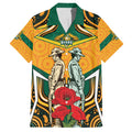 Australia Wallabies Rugby ANZAC Custom Hawaiian Shirt Poppy Soldier With Aboriginal Dots Art
