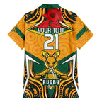 Australia Wallabies Rugby ANZAC Custom Hawaiian Shirt Poppy Soldier With Aboriginal Dots Art