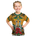Australia Wallabies Rugby ANZAC Custom Kid T Shirt Poppy Soldier With Aboriginal Dots Art