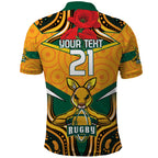 Australia Wallabies Rugby ANZAC Custom Polo Shirt Poppy Soldier With Aboriginal Dots Art